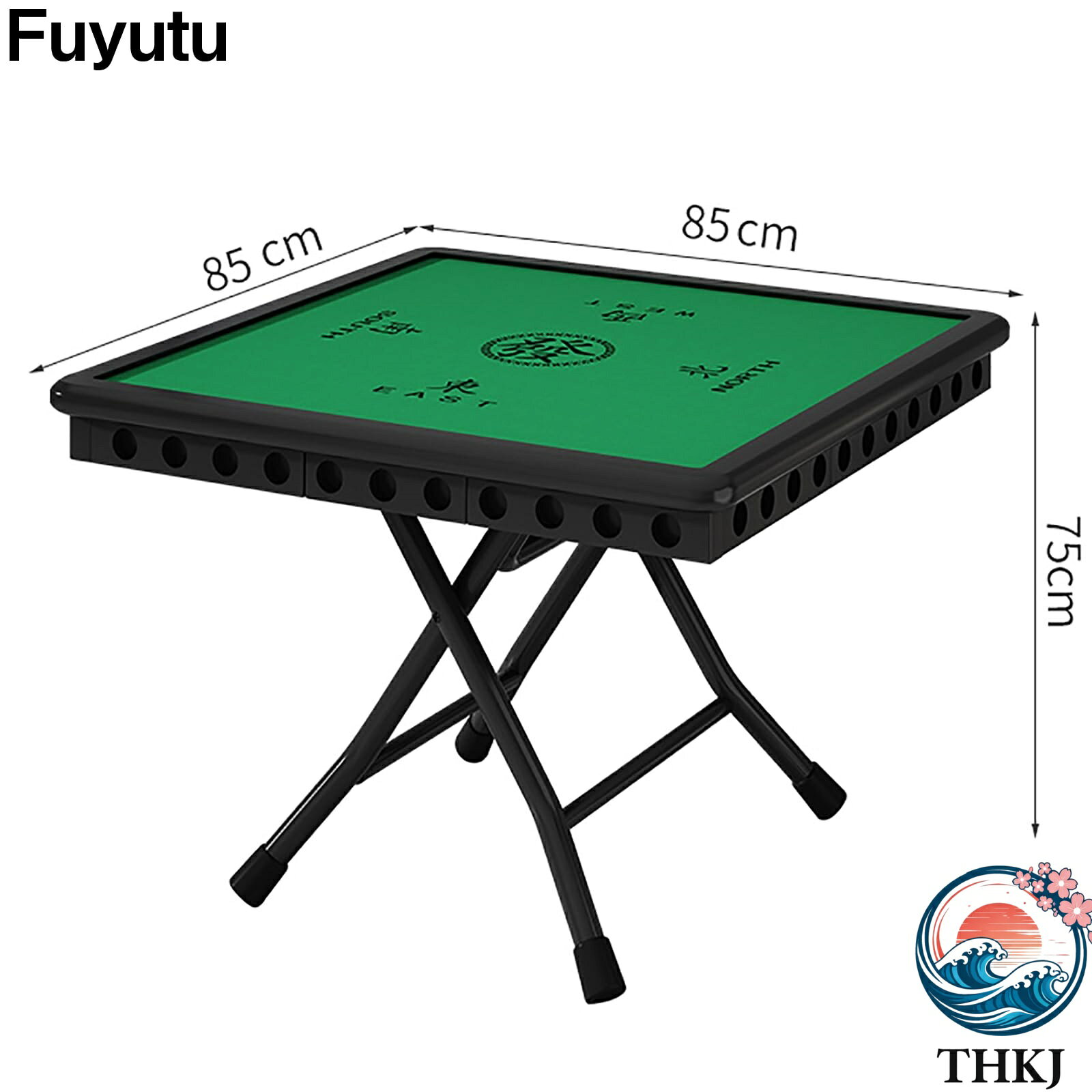aragokの【全品5%ポイント】麻雀卓 折りたたみ マージャン卓 幅85×奥行85×高さ75cm 手打ち用 麻雀テーブル 麻雀台 家庭用麻雀卓 点棒収納 牌別売り 軽量 家庭用｜アングル2