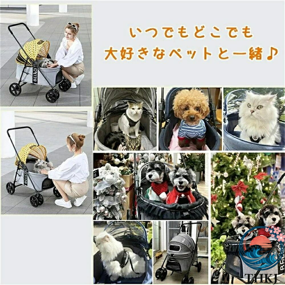 【全品5%ポイント】【耐荷重20kg！】 ペットカート ペット用バギー 大型犬 多機能 ...