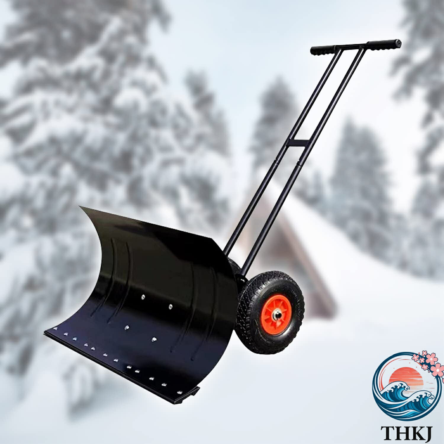 【全品5%ポイント】除雪 シャベル 除雪機 家庭用 シングルショット ダブルロッド 幅74cm 100cm 雪かき機 除雪用具 押し式 高さ 左右角度調整 雪かき
