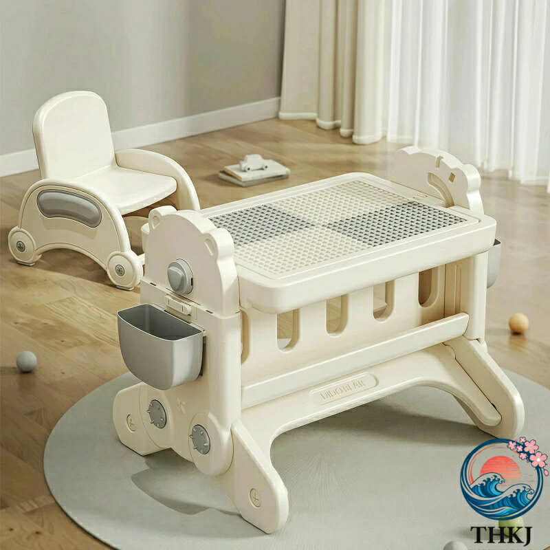 【全品5%ポイント】キッズデスク チェア セット 学習デスクチェア ブロックテーブ...