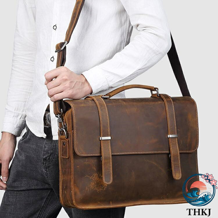Lesson Bags - 【全品5%ポイント】ハンドバッグ トートバッグ メンズ 本革 2way 手提げバッグ THKJ ショルダーバッグ レザー 手提げ 斜めがけ ビジネスバッグ 通勤通学 鞄