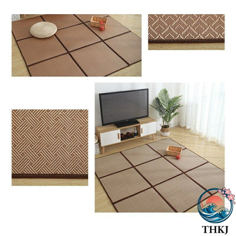 【全品2点で5%OFF】4タイプ 籐マット置き畳 ユニット 畳 和モダン水拭きできる ユニット畳 THKJ 180*240cm 汚れにくい 水に強い ポリプロピレン 軽量 和モダ 3