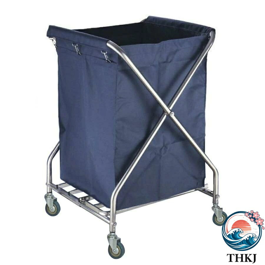 樂天商城 - 【全品2点で5%OFF】ホテルリネンカート 業務用 ランドリーワゴン キャスター付き THKJ サービスカート 多目的 ダストカート付布袋 リネンカート ホ 着回し