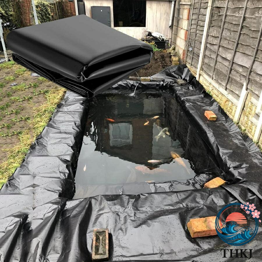 【全品2点で5%OFF】人工池用防水シート HDPE製 プールライナー 3x7m 5x6m 7x7m 8x10m 11x12m 12x12m 魚および植物の安全性については、斜面滑り止めの場合 厚さ 0.1mm
