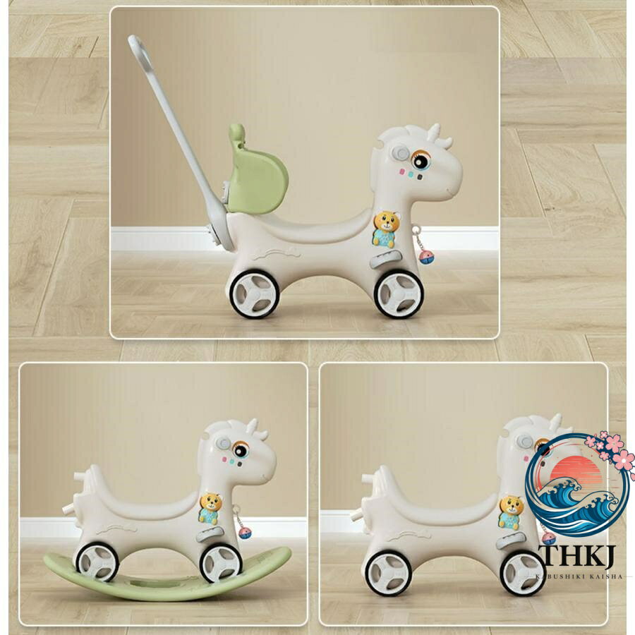 aragokの【全品5%ポイント】馬 ロッキングチェア 乗用玩具 子供 キッズ おもちゃ 室内 遊具 愛い プレゼント 持ち運び便利 レジャー キャンプ用品 省スペース｜アングル2