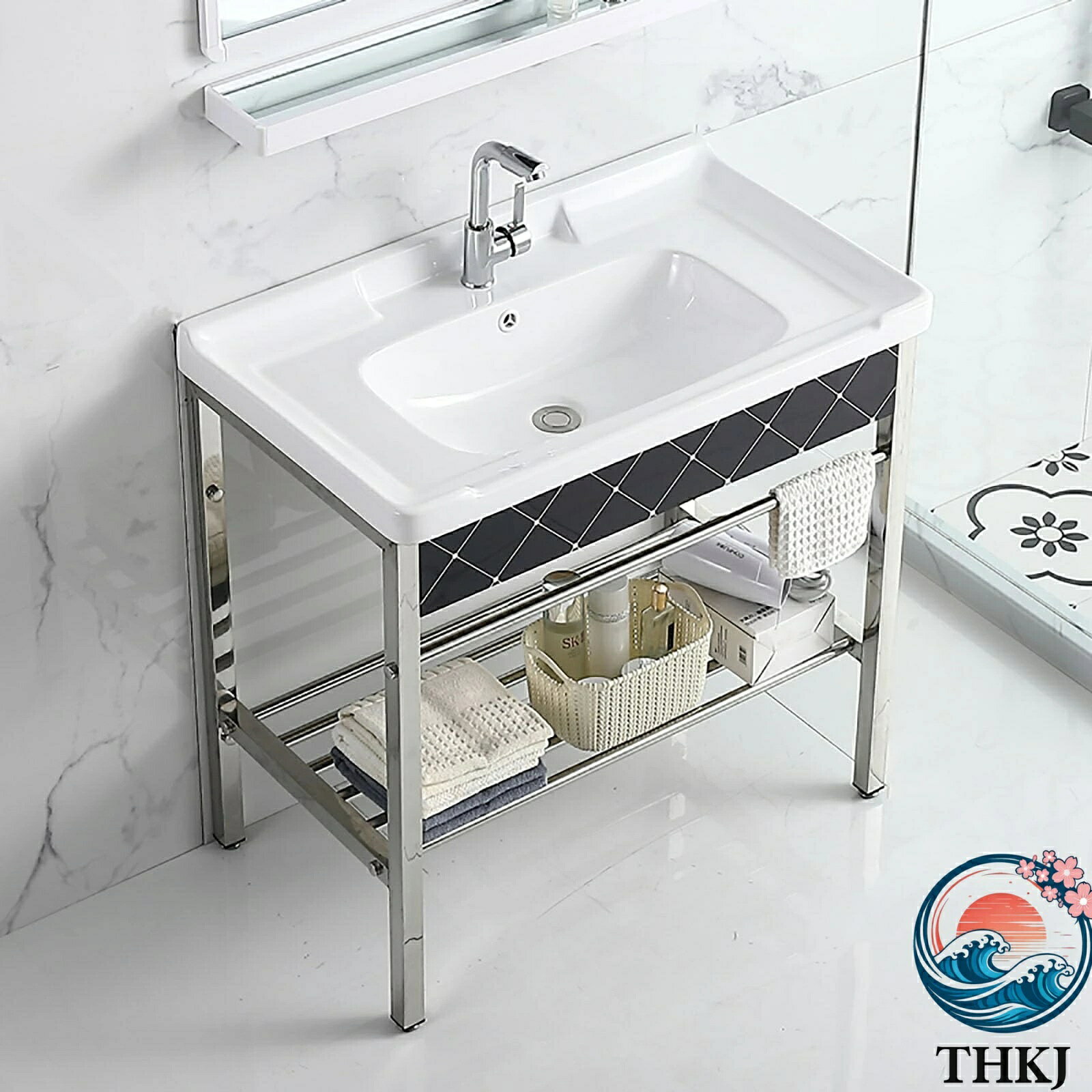 樂天商城 - 【全品2点で5%OFF】流し台 ガーデンシンク 屋外 キッチンシンク THKJ ステンレス製簡易流し台 大容量自立型シンク 業務用厨房簡易流し台 洗面所 持ち運び便利