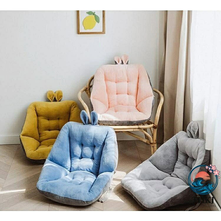 【全品5%ポイント】シートクッション 52cm チェアパッド 背もたれ 座布団 THKJ 座椅子 座面クッション 厚め 大きめ ふわふわモコモコ 暖かい 持ち運び便利 [3]