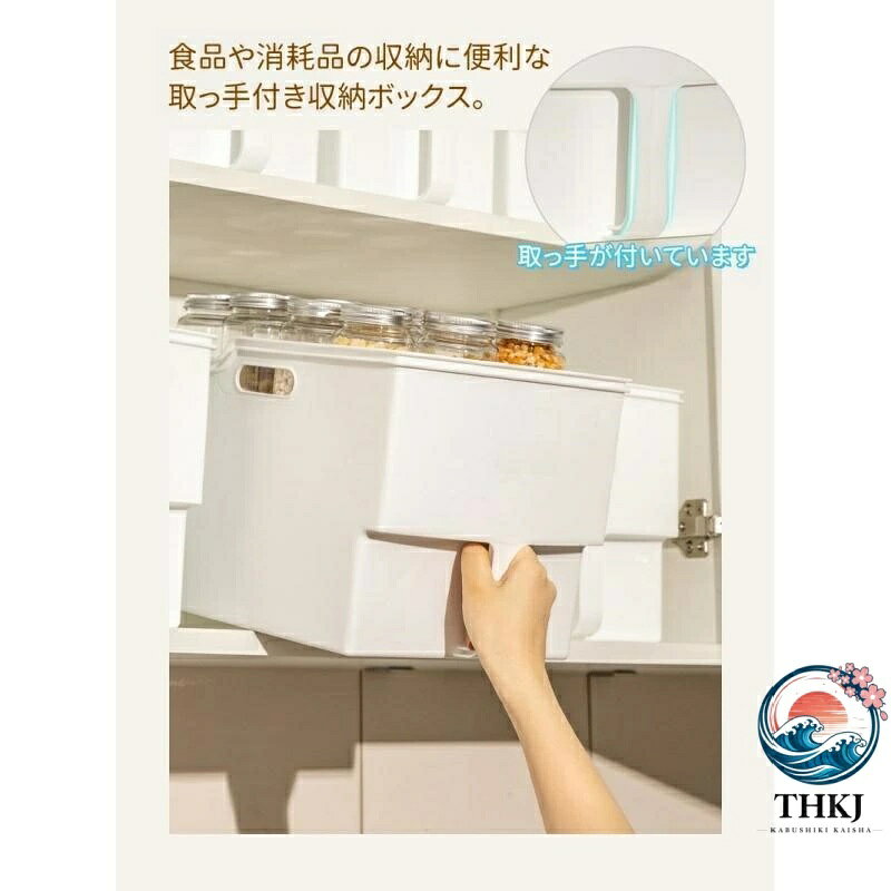 【全品5%ポイント】キッチン収納ケース 吊り戸棚ボックスワイド 6個セット キッチンストッカー 整理ケース 取っ手付き 吊戸棚収納 吊戸棚 戸棚収納 [3]