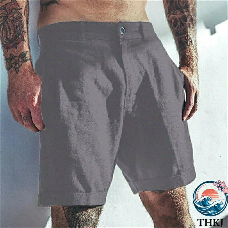 【全品5%ポイント】ハーフパンツ 半ズボン メンズ 春夏 綿混 涼感素材 ウエストゴム イージーパンツ らくらく ショートパンツ ウォッシャブル シニア aragok-10019421 aragok サンプル画像2