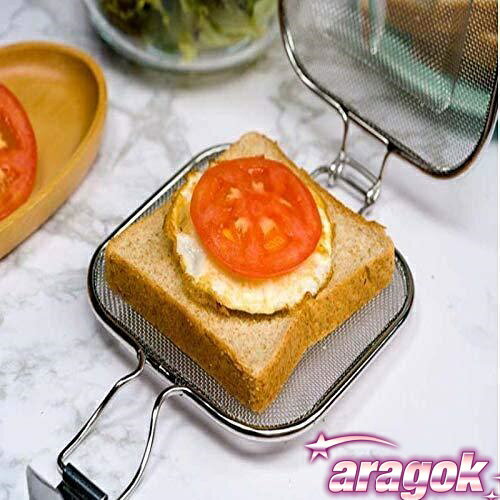 aragokの【全品5%ポイント】ホットサンドメーカー グリル オーブントースター 用 ステンレス 約26*16 cm 10.2*6.3 in なみ型 メッシュ お手入れ 簡単 人気｜アングル3