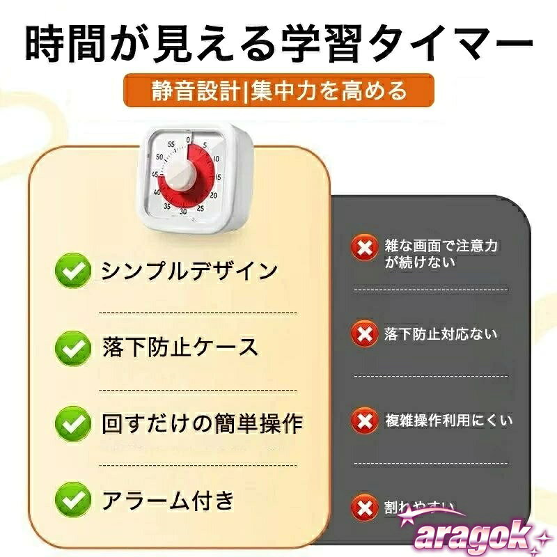 【全品5%ポイント】学習タイマー 子供 勉強 タイマー キッズ 時間管理 ゲーム カウ...