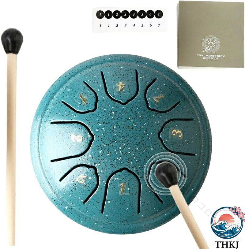【全品5%ポイント】スチールドラム チタン鋼製 ハンドパン 手動打楽器 禅音楽用 高音質音響楽器 携帯用 軽量仕様 ヨガ 瞑想 ギフトに最適なエンターテイメント楽器
