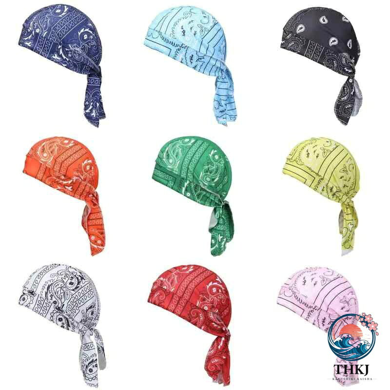【全品5%ポイント】バンダナキャップ ユニセックス アウトドア サイクリング デジタルプリント ペイズリー柄 UV カット 日よけ ポリエステル 春夏 ストリート ヒップホップ ヘッドスカーフ ターバン 多色展開