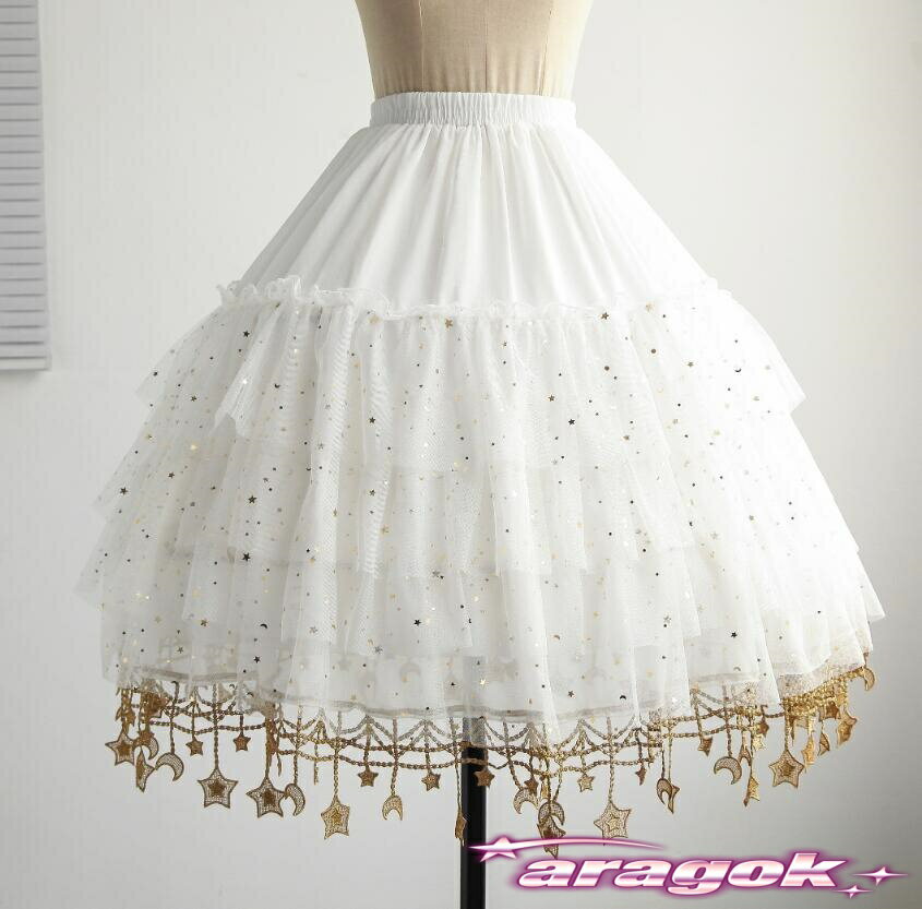 【本日中にご注文で5%OFF】丈65cmパニエ　チュールパニエ　大人用　ロリータ　ゴスロリドレス　メイド..