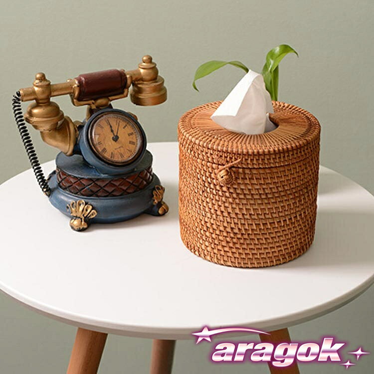 【全品2点で5%OFF】ホルダー 籐 ラタン ボックス ティッシュカバー トイレットペーパーケース 3タイプ ティッシュケース ティッシュ収納|省スペースで整理整頓に [2]