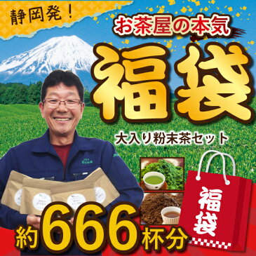 福袋 お茶 緑茶 静岡茶 詰め合せ 平成最後の大入り粉末茶セット 送料無料 新春 お徳用 お得用 茶葉 ギフト お茶葉 国産 牧之原茶 健康茶 静岡県