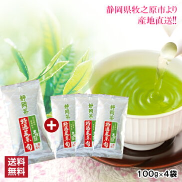 お茶 新茶 緑茶 深蒸し茶【送料無料】特選荒茶・旬 【100g×3袋+1袋おまけ】ギフト 日本茶 静岡茶 国産 牧之原産 茶葉 荒畑園 | 静岡 茶 荒茶 2018 煎茶 お歳暮 冷茶 お土産 御歳暮 健康茶 深蒸し茶 お茶葉 カテキン 中元 お歳暮ギフト 中元ギフト 静岡県産 深蒸し 深むし