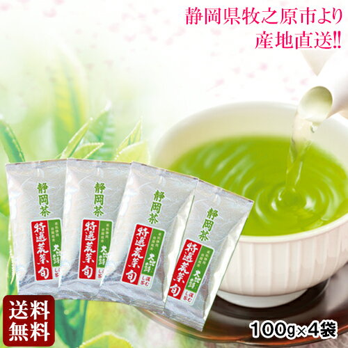 【新茶予約】お茶 緑茶 茶葉 深蒸し茶【送料無料】特選荒茶・旬 【100g×4袋セット】 新聞掲載 緑茶 お茶 ギフト 日本茶 静岡茶 国産 牧之原産 プレゼント ギフト プレゼント お茶 日本茶 荒畑園