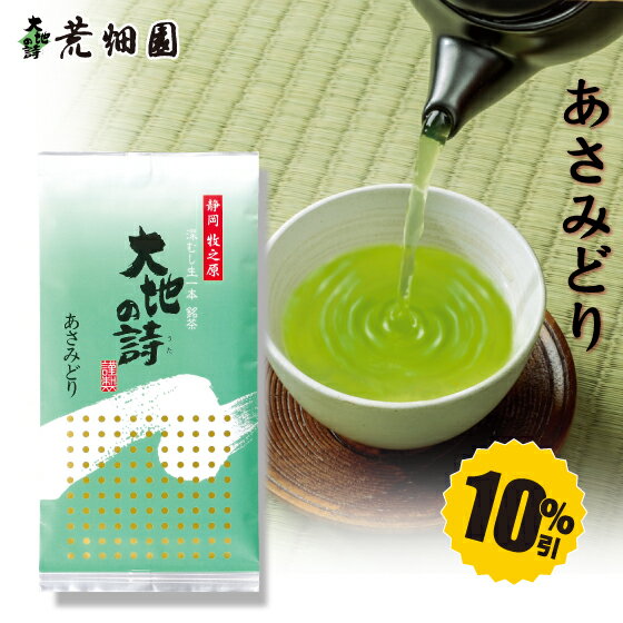 【大蔵ざらえセール対象：10％OFF】静岡深むし茶　あさみどり100g プレゼント ギフト プレゼント 日本茶 煎茶 緑茶 ギフト 深蒸し茶 健康茶 茶葉 静岡茶 お茶 日本茶 荒畑園 深蒸し茶 深むし茶