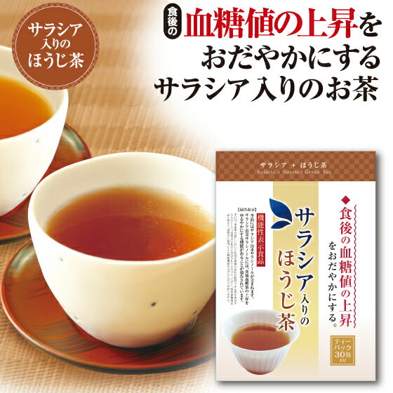 機能性表示食品 サラシア入りのほうじ茶 90g（3g×30包）【メール便配送：送料無料】お茶 緑茶 深蒸し茶 ティーパック…