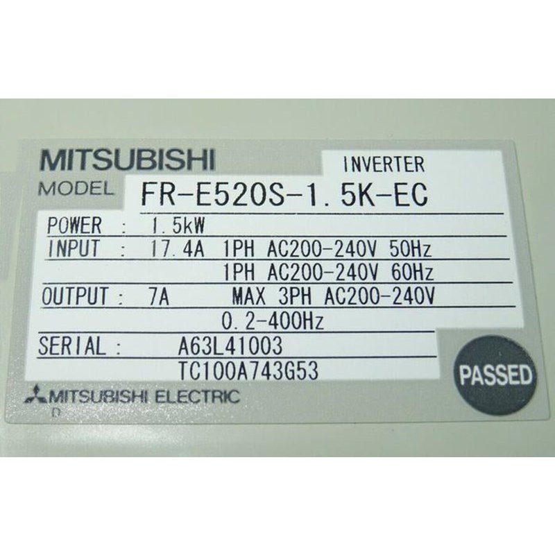 新品【 ★送料無料 】MITSUBISHI 三菱電機 FR-E520S-1.5K-EC 用インバーター【6ヶ月保証】
