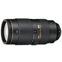 焦点距離 80mm-400mm 最大絞り 焦点距離80mm時：f/4.5、焦点距離400mm時：f/5.6 最小絞り 焦点距離80mm時：f/32、焦点距離400mm時：f/40 最大撮影倍率 オートフォーカス時：1/5.7倍 マニュアルフォーカス時：1/5.1倍 レンズ構成 12群20枚（EDレンズ4枚、スーパーEDレンズ1枚、ナノクリスタルコートあり） 画角 30°10′-6°10′（35mm判一眼レフカメラ、FXフォーマット時） 20°-4°（DXフォーマット時） 最短撮影距離 オートフォーカス時：撮像面から1.75m（ズーム全域） マニュアルフォーカス時：撮像面から1.5m（ズーム全域） 絞り羽根枚数 9枚（円形絞り） アタッチメントサイズ 77mm（P=0.75mm） 寸法（大きさ） 約95.5mm（最大径）×203mm（レンズマウント基準面からレンズ先端まで） 質量（重さ） 約1570g（三脚座を含む）、約1480g（三脚座なし） 付属アクセサリー 77mmスプリング式レンズキャップ LC-77、裏ぶた LF-4、バヨネットフード HB-65、ソフトケース CL-M2