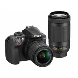 【送料無料】Nikon D3400 ダブルズームキット [ブラック] JAN末番7561