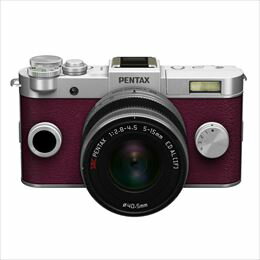 【送料無料】PENTAX Q-S1 ズームレンズキット ブライトシルバー／バーガン…