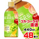 【送料無料】【安心のコカ・コーラ社直送】紅茶花伝 クラフティー 白ぶどうフルーツティー 440mlPETx48本(24本x2ケース)