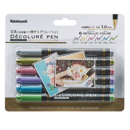 樂天商城 - ナカバヤシ デコルーレペン　メタリック　6色セット DCPN-101-6S