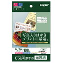 ナカバヤシ インクジェット用紙/光沢ハガキ2/100枚 JPG2-PC10
