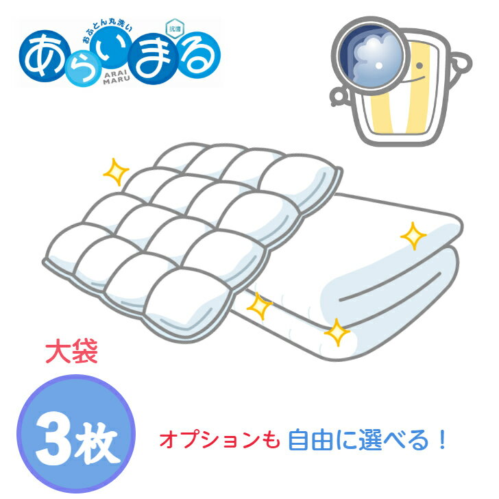 大袋 3枚 特典付き 布団クリーニング 掛布団 敷布団 カーペット 布団丸洗い 送料無料