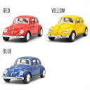 【選べる3カラー】クラシックビートル CLASSIC BEETLE プルバック式 ミニカー ダイキャストカー Kinsmart キンスマート社製 1:32