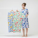 【arakawa1886】×【kata kata】 半強撚天竺 バラと蝶柄 プリント ホームドレス 部屋着 ネグリジェ コットン 夏 母の日 ギフト プレゼント...
