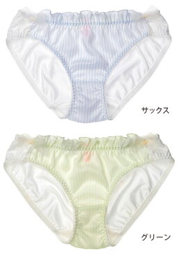 ストライプ柄 フリル ショーツ【dreamy diary/ドリーミーダイアリー】(レディース/インナー/肌着/下着/デシン/サテン/かわいい/おしゃれ/リボン) バーゲン