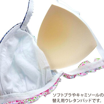 三角ブラパッド(交換用ウレタンパッド/ノンワイヤーブラの付け替え用/インナー/下着/マタニティ/授乳ブラ/5個までメール便OK)