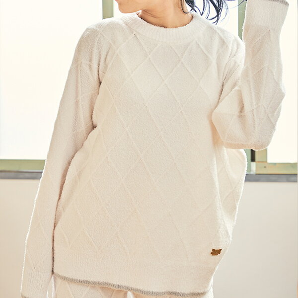 【PAUL&JOE PARIS room wear】アーガイル柄 フェザーヤーンプルオーバー 春 夏 秋 オールシーズン 綿 ギフト ガールズ 長袖 かぶり ワ...