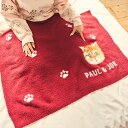 【PAUL&JOE PARIS room wear】ランダム猫足跡 モールヤーンジャカードブランケット ギフト ガールズ 秋冬 かわいい 可愛い ブランド ブラ...