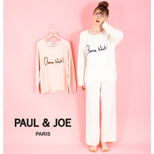 【ポイント5倍 クーポン発行】【PAUL&JOE PARIS room wear】ポールアンドジョー ルームウェア ふわふわ ニット ロゴ ジャガード プルオーバー レディース 春 秋 ガールズ ロンT 長袖 かぶり かわいい 可愛い 修学旅行 中学生