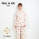 ポール & ジョー ルームウェア レディース 【PAUL&JOE PARIS room wear】ポールアンドジョー ルームウェア ヌネット＆ロゴ プリント 裏毛起毛 ショールカラーニット パジャマ