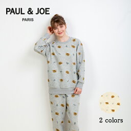 ポール & ジョー パジャマ レディース 【PAUL&JOE PARIS room wear】ポールアンドジョー ルームウェア ヌネット＆ロゴ プリント 接結キルト プルオーバーニット