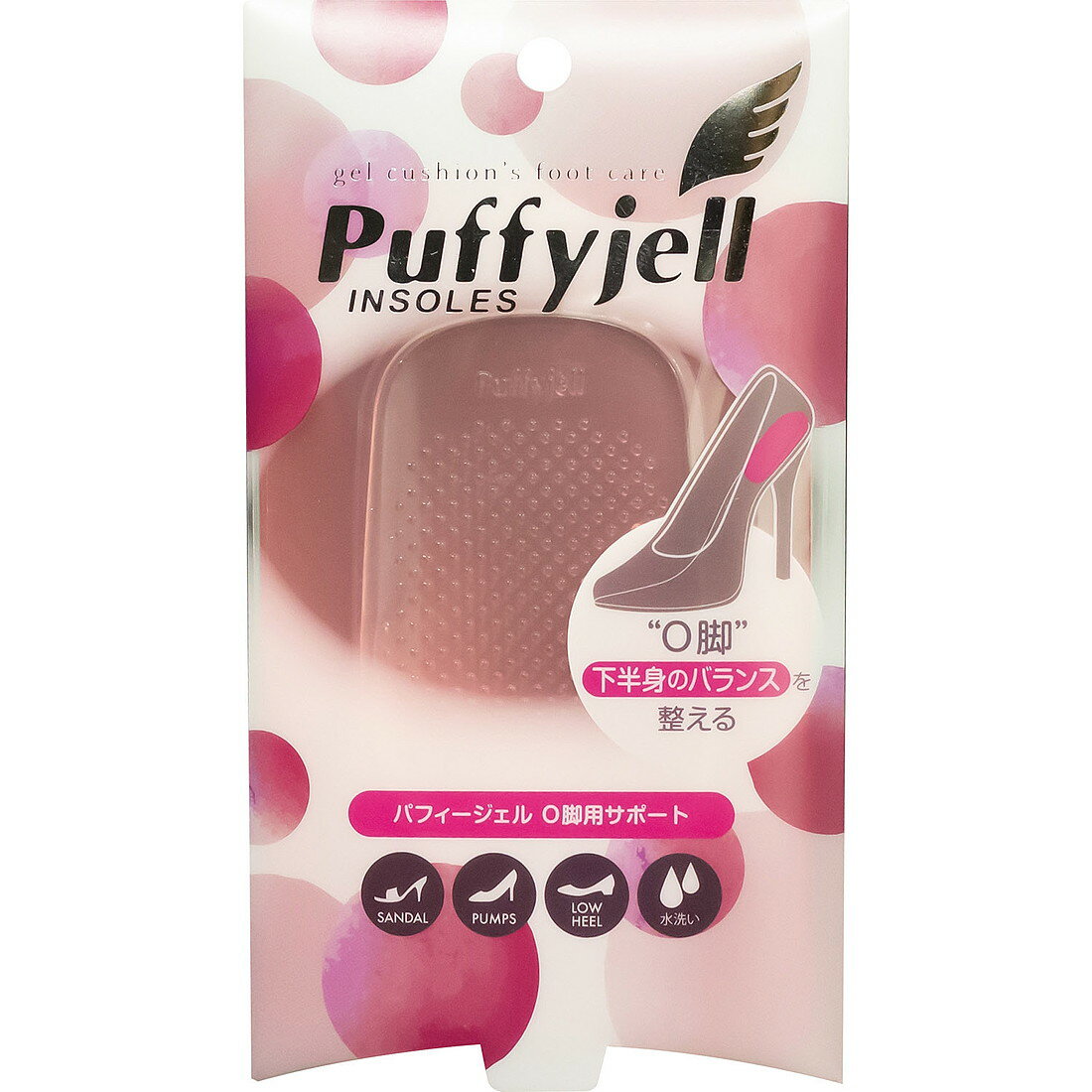 【送料無料】Puffyjell パフィージェル O脚用サポート O脚改善 O脚矯正 ジェル パンプス 靴 中敷 インソール