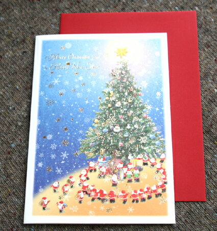 メルヘンクリスマスカード『輪になって踊ろう』 【グリーティングカード・ギフトカード・メッセージカード・greeting card message】【ネコポス可】