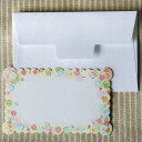 ミニメッセージカード〜キラキラビスケットカット「カラフルシャボン玉」【名刺型・封筒つき】【グリーティングカード・ギフトカード・メッセージカード・greeting...