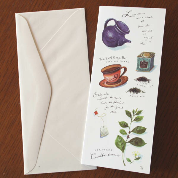 多目的カード「tea time」ティータイム【グリーティングカード・ギフトカード・メッセージカード・greeting card message・おしゃれ】【ネコ...