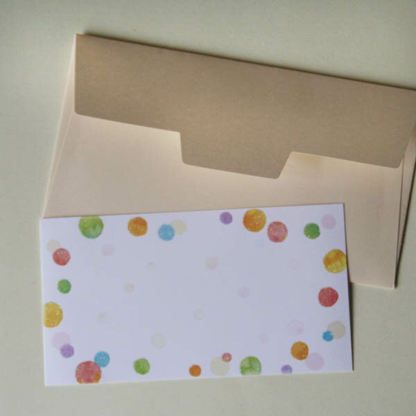 ミニメッセージカード「しゃぼん玉」ラメ加工【少し横長の名刺型・封筒つき】【グリーティングカード・ギフトカード・メッセージカード・greeting card me...