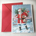 クラシカルクリスマスカード「クラッシックサンタクロース」xgc170101 【グリーティングカード・ギフトカード・メッセージカード・greeting card ...