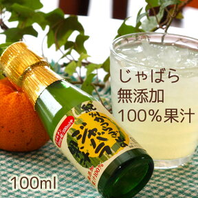 和歌山産「じゃばらストレート果汁無添加100％×100ml」新岡農園～花粉の季節に「紀州かつらぎ山のジャバラ果汁」