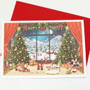 メルヘンクリスマスカード『キャンドルを灯したクリスマスツリー』【ネコポス可】 2025