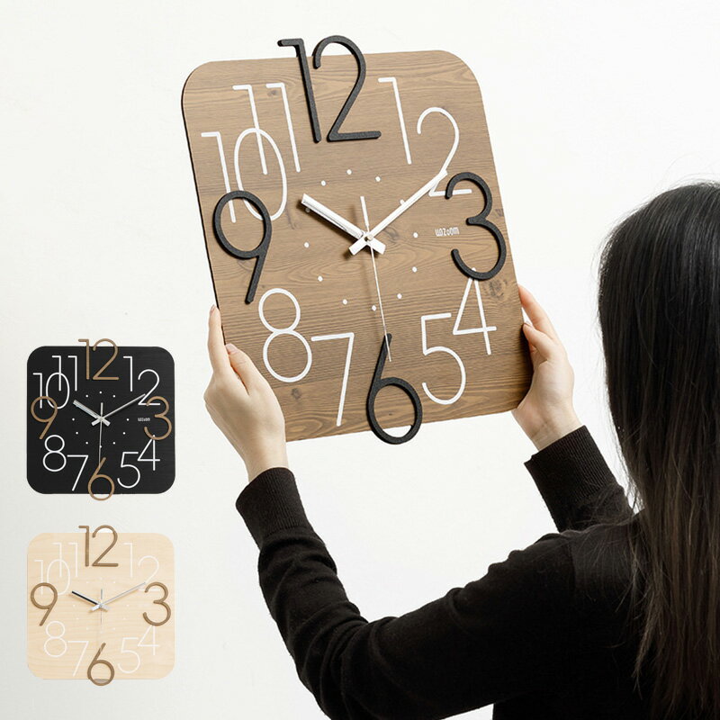 北欧 オシャレ 掛け時計 正方形 インテリア 壁掛け 時計 北欧 木製 リビング おしゃれ 大きい 掛け時計 オシャレ 静音 時計 壁掛け 掛け時計 ウォールクロック シンプル 見やすい 引っ越し 新生活 ホワイトデー 結婚 寝室 一人暮らし インテリア ギフト お祝い